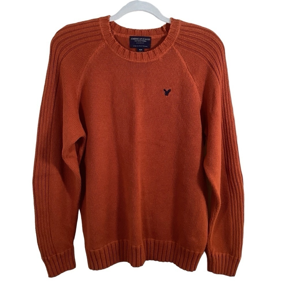American Eagle Outfitters Men’s Orange Crewneck Long Sleeve Sweater.  Size M